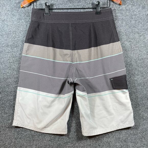 Trinity Board Shorts Men's 28 Gray Colorblock Casual Unlined Drawstring Swimwear - Picture 9 of 10